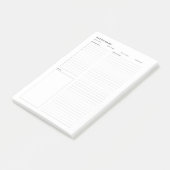Eenvoudig minimaal receptenboek post-it® notes (Schuin)