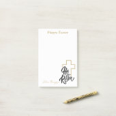 Eenvoudig Minimaal Religieus Pasen Post-it® Notes (Op bureau)