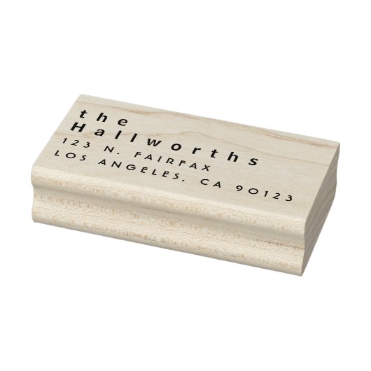 Eenvoudig minimaal retouradres rubberstempel (Stempel)