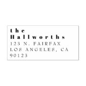 Eenvoudig minimaal retouradres rubberstempel (Afrduk)