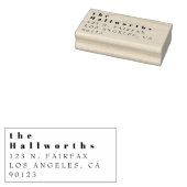 Eenvoudig minimaal retouradres rubberstempel (Gestempeld)