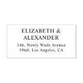 Eenvoudig minimaal retouradres voor bruiloft rubberstempel (Afrduk)