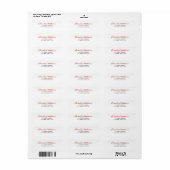 Eenvoudig Minimaal Rood Script Bedrijfs Retouradre Etiket (Full Sheet)