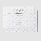 Eenvoudig minimaal rood script met foto wit bruilo vellum uitnodigingen (Offset (Uitnodiging))