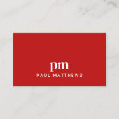 Eenvoudig minimaal rood Visitekaartje (Voorkant)