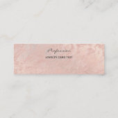 Eenvoudig minimaal roos gouden marmerhart klantenkaartje (Achterkant)