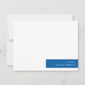 Eenvoudig minimaal Royal Blue Modern Color Block Notitiekaartje (Voorkant)