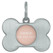 Eenvoudig minimaal roze gepersonaliseerd hondenbot