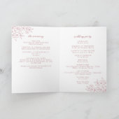 Eenvoudig minimaal roze kersenbloesem monogram programma (Binnen)