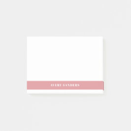 Eenvoudig Minimaal Roze Modern Kleurblok Post-it® Notes