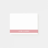 Eenvoudig minimaal roze, modern kleurenblok post-it® notes (Voorkant)