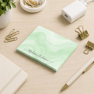 Eenvoudig Minimaal Salie Groen Aquarel Gepersonali Post-it® Notes