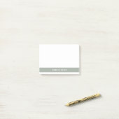 Eenvoudig Minimaal Salie Groen Modern Kleurblok Post-it® Notes (Op bureau)