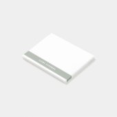 Eenvoudig Minimaal Salie Groen Modern Kleurblok Post-it® Notes (Schuin)