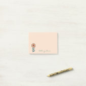 Eenvoudig Minimaal Schattig Bloemig Modern Trendy Post-it® Notes (Op bureau)
