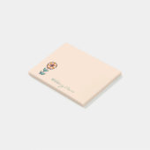 Eenvoudig Minimaal Schattig Bloemig Modern Trendy Post-it® Notes (Schuin)