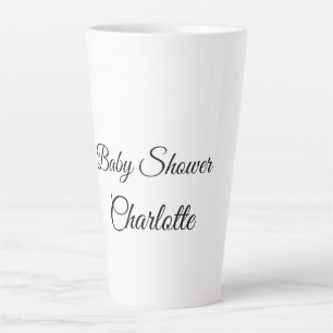 EENVOUDIG MINIMAAL. SCHATTIG NAAM BABY baby shower Latte Mok