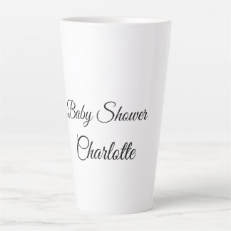 EENVOUDIG MINIMAAL. SCHATTIG NAAM BABY baby shower Latte Mok