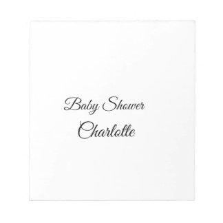 EENVOUDIG MINIMAAL. SCHATTIG NAAM BABY baby shower Notitieblok