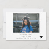 Eenvoudig minimaal script 2 foto afstuderen dank u kaart (Achterkant)