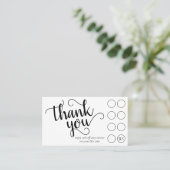 Eenvoudig minimaal script | Klassieke branding bed Klantenkaartje (Staand voorkant)