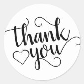 Eenvoudig Minimaal Script | Klassieke Branding Bed Ronde Sticker (Voorkant)