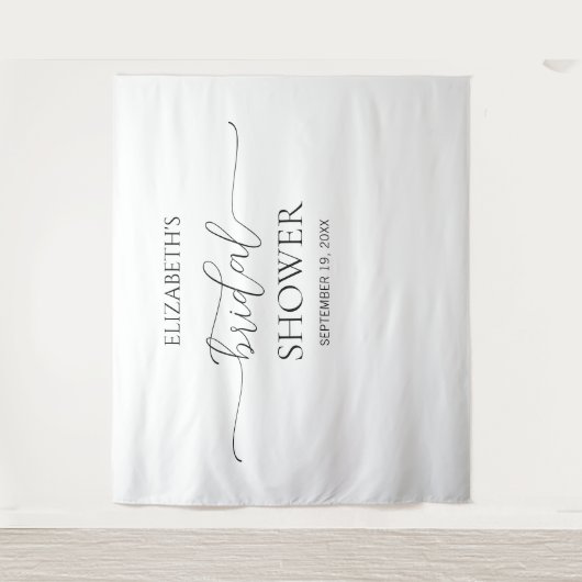 Eenvoudig minimaal script Vrijgezellenfeest Achter Wandkleed (Voorkant)