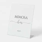 Eenvoudig minimaal script Vrijgezellenfeest Mimosa Reclamebord Met Voetstuk (Voorkant)