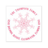 Eenvoudig minimaal Snowflake-adres Winterfeestdag Zelfinktende Stempel (Design)