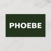 Eenvoudig Minimaal Stijlvol Trendy Forest Green Visitekaartje (Voorkant)