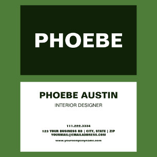 Eenvoudig Minimaal Stijlvol Trendy Forest Green Visitekaartje