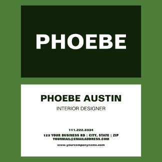 Eenvoudig Minimaal Stijlvol Trendy Forest Green Visitekaartje
