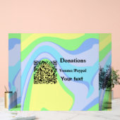 Eenvoudig minimaal streepjescode donaties venmo pa acryl bord (Huwelijk)