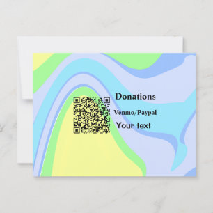 Eenvoudig minimaal streepjescode donaties venmo pa briefkaart