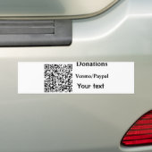 Eenvoudig minimaal streepjescode donaties venmo pa bumpersticker (Op auto)