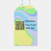 Eenvoudig minimaal streepjescode donaties venmo pa cadeaulabel (Achterkant)