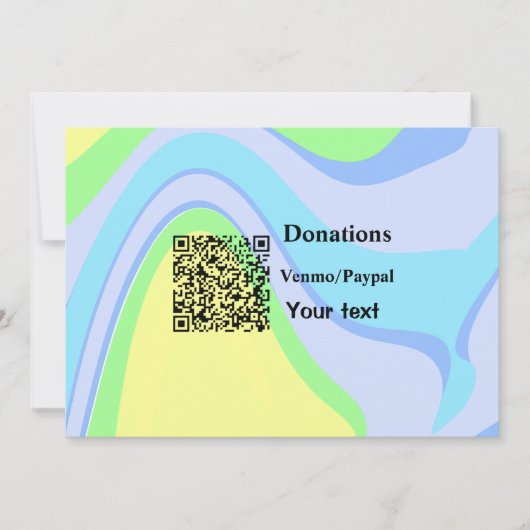 Eenvoudig minimaal streepjescode donaties venmo pa feestdagenkaart (Voorkant)