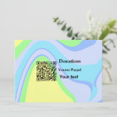 Eenvoudig minimaal streepjescode donaties venmo pa feestdagenkaart (Staand voorkant)