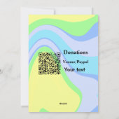 Eenvoudig minimaal streepjescode donaties venmo pa feestdagenkaart (Achterkant)