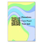 Eenvoudig minimaal streepjescode donaties venmo pa kaart (Achterkant)