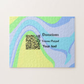 Eenvoudig minimaal streepjescode donaties venmo pa legpuzzel (Horizontaal)