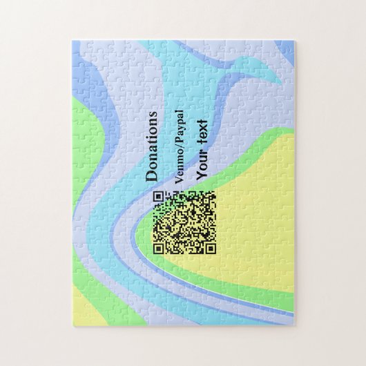 Eenvoudig minimaal streepjescode donaties venmo pa legpuzzel (Verticaal)