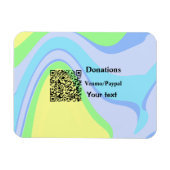 Eenvoudig minimaal streepjescode donaties venmo pa magneet (Horizontaal)