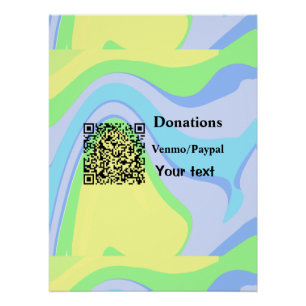 Eenvoudig minimaal streepjescode donaties venmo pa perfect poster