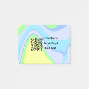 Eenvoudig minimaal streepjescode donaties venmo pa post-it® notes