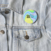 Eenvoudig minimaal streepjescode donaties venmo pa ronde button 5,7 cm (In situ)
