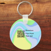 Eenvoudig minimaal streepjescode donaties venmo pa sleutelhanger (Achterkant)