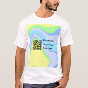 Eenvoudig minimaal streepjescode donaties venmo pa t-shirt