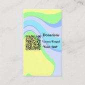 Eenvoudig minimaal streepjescode donaties venmo pa visitekaartje (Achterkant)