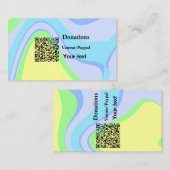 Eenvoudig minimaal streepjescode donaties venmo pa visitekaartje (Voorkant / Achterkant)